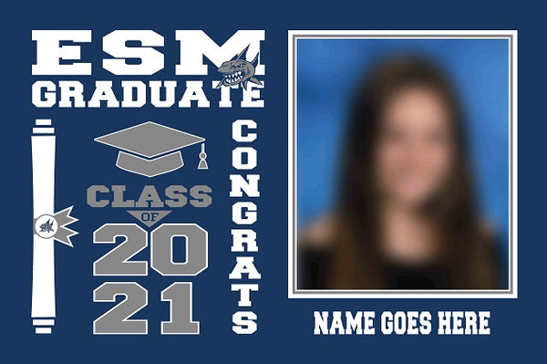 "ESM" Lawn Signs (double sided) - Personalized with name & photo