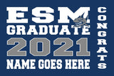 "ESM" Lawn Signs  (single sided) - Personalized with name only