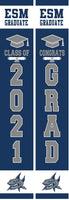 "ESM" Window Banners (set of 2) - Front Door Sides